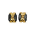 VINTAGE CHANEL EARRINGS COCOMARK BLACK STONE GOLD ACCESSORY 94P 90334998