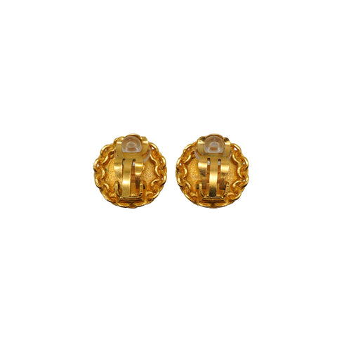 VINTAGE CHANEL EARRINGS COCOMARK CHAIN ACCESSORY 96A 90334177