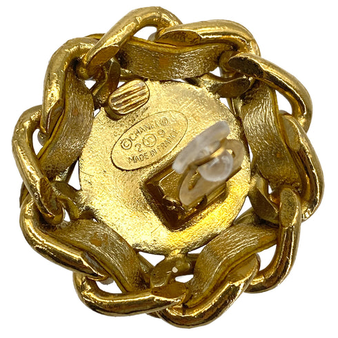 VINTAGE CHANEL EARRINGS COCOMARK CHAIN MOTIF ACCESSORY 29 90327615