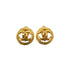 VINTAGE CHANEL EARRINGS COCOMARK CIRCLE GOLD ACCESSORY 94P 90331845