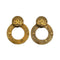 VINTAGE CHANEL EARRINGS COCOMARK CIRCLE SWING GOLD ACCESSORY 29 90321770