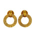 VINTAGE CHANEL EARRINGS COCOMARK CIRCLE SWING GOLD ACCESSORY 29 90321770