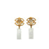 VINTAGE CHANEL EARRINGS COCOMARK CLEAR SWING GOLD ACCESSORY 01P 90347802