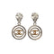 VINTAGE CHANEL EARRINGS COCOMARK CLOVER GOLD SILVER ACCESSORY 96P 90321167
