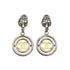 VINTAGE CHANEL EARRINGS COCOMARK CLOVER GOLD SILVER ACCESSORY 96P 90321167