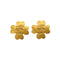 VINTAGE CHANEL EARRINGS COCOMARK CLOVER MOTIF GOLD ACCESSORY 95P 90324118