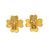 VINTAGE CHANEL EARRINGS COCOMARK CLOVER MOTIF GOLD ACCESSORY 95P 90324118