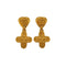 VINTAGE CHANEL EARRINGS COCOMARK CROSS SWING GOLD ACCESSORY 94A 90339119
