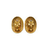 VINTAGE CHANEL EARRINGS COCOMARK CROWN OVAL GOLD ACCESSORY 26 90346693