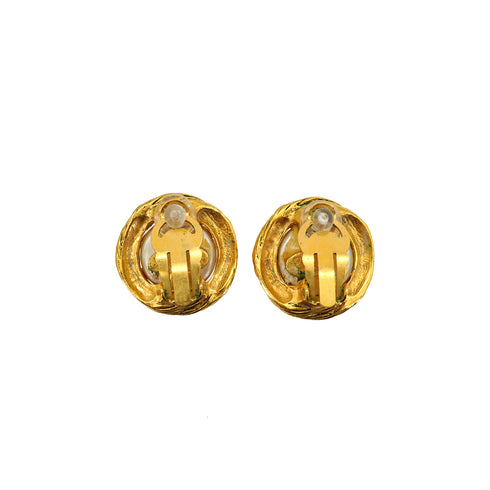 VINTAGE CHANEL EARRINGS COCOMARK FAUX PEARL ACCESSORY 94A 90335773