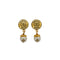 VINTAGE CHANEL EARRINGS COCOMARK FAUX PEARL ROUND SWING GOLD ACCESSORY 97P 90338253