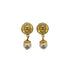 VINTAGE CHANEL EARRINGS COCOMARK FAUX PEARL ROUND SWING GOLD ACCESSORY 97P 90338253
