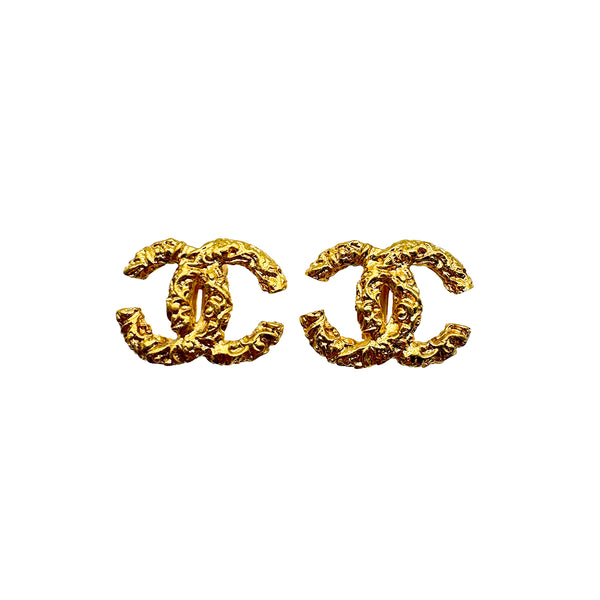VINTAGE CHANEL EARRINGS COCOMARK GOLD ACCESSORY 03A 90328959