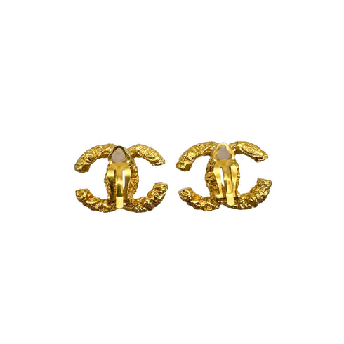 VINTAGE CHANEL EARRINGS COCOMARK GOLD ACCESSORY 03A 90328959