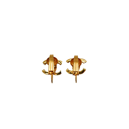 VINTAGE CHANEL EARRINGS COCOMARK GOLD ACCESSORY 23 90341726