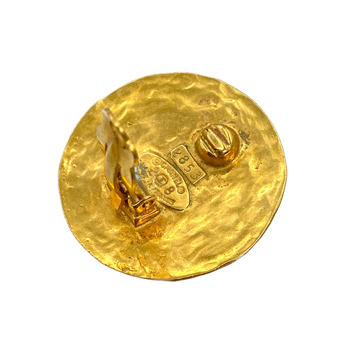 VINTAGE CHANEL EARRINGS COCOMARK GOLD ACCESSORY 28 90321052