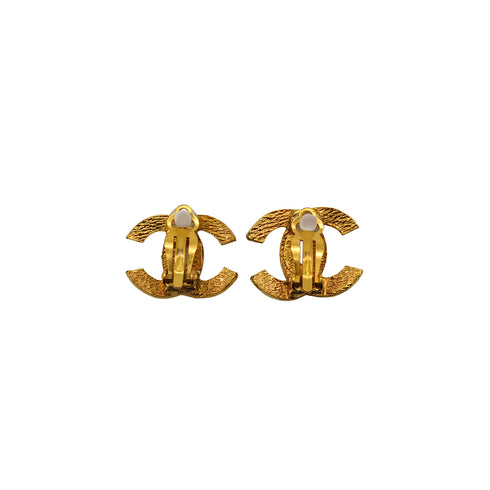 VINTAGE CHANEL EARRINGS COCOMARK GOLD ACCESSORY 29 90343248