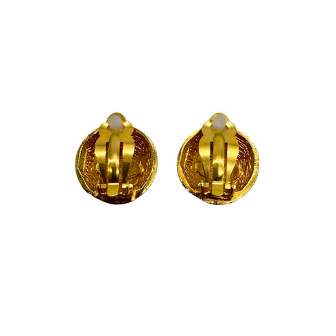 VINTAGE CHANEL EARRINGS COCOMARK GOLD ACCESSORY 29 90328946