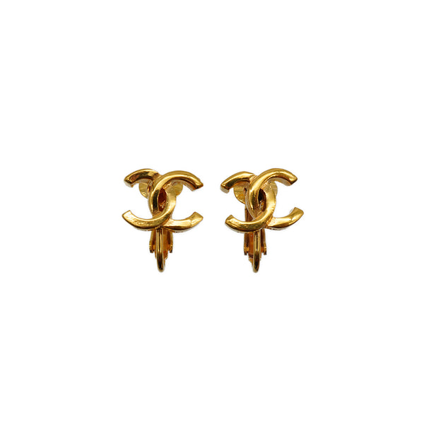 VINTAGE CHANEL EARRINGS COCOMARK GOLD ACCESSORY 90334180