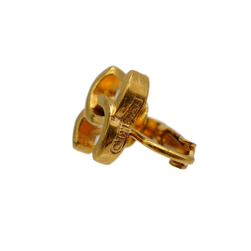 VINTAGE CHANEL EARRINGS COCOMARK GOLD ACCESSORY 90334180