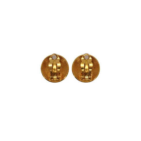 VINTAGE CHANEL EARRINGS COCOMARK GOLD ACCESSORY 90337678
