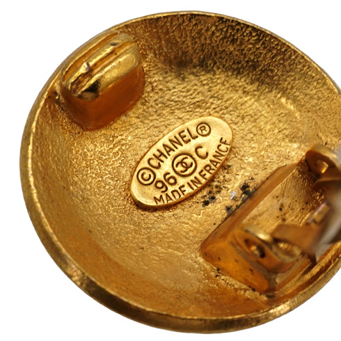 VINTAGE CHANEL EARRINGS COCOMARK GOLD ACCESSORY 90337678