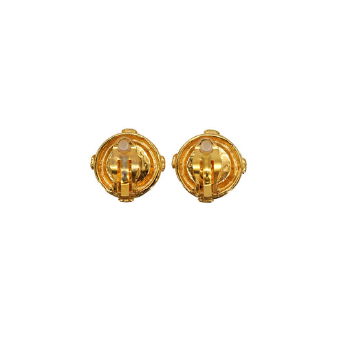 VINTAGE CHANEL EARRINGS COCOMARK GOLD ACCESSORY 90337690