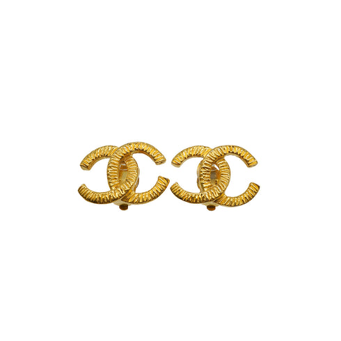 VINTAGE CHANEL EARRINGS COCOMARK GOLD ACCESSORY 90338902