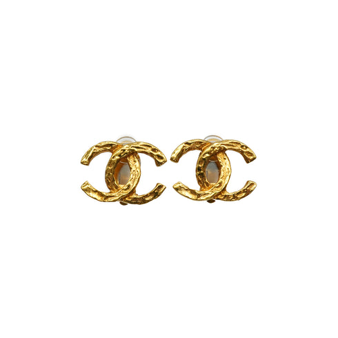 VINTAGE CHANEL EARRINGS COCOMARK GOLD ACCESSORY 90339140
