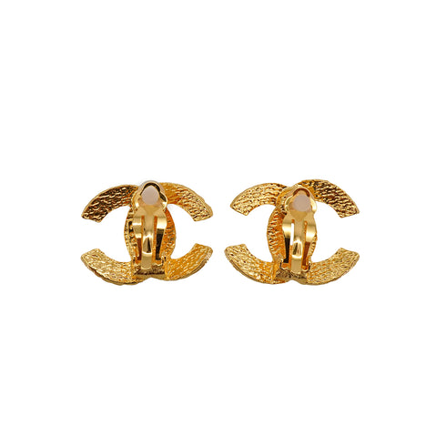 VINTAGE CHANEL EARRINGS COCOMARK GOLD ACCESSORY 90345100