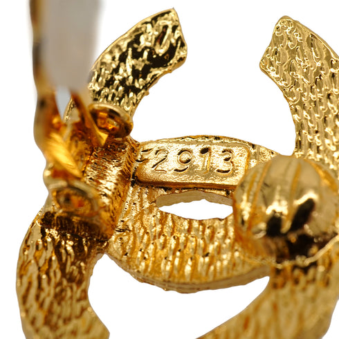 VINTAGE CHANEL EARRINGS COCOMARK GOLD ACCESSORY 90345100