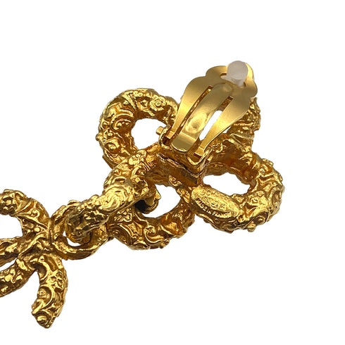 VINTAGE CHANEL EARRINGS COCOMARK GOLD ACCESSORY 93A 90312590