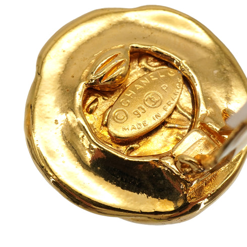 VINTAGE CHANEL EARRINGS COCOMARK GOLD ACCESSORY 93P 90337673
