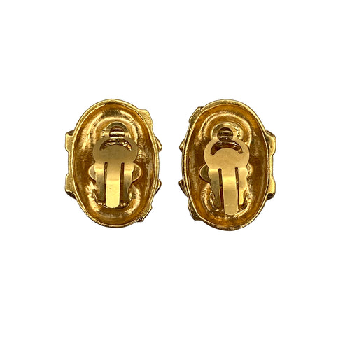 VINTAGE CHANEL EARRINGS COCOMARK GOLD ACCESSORY 94A 90321042