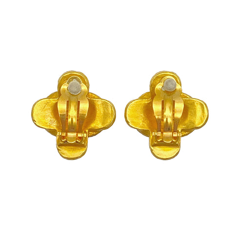 VINTAGE CHANEL EARRINGS COCOMARK GOLD ACCESSORY 94A 90325292