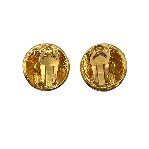 VINTAGE CHANEL EARRINGS COCOMARK GOLD ACCESSORY 94P 90321027
