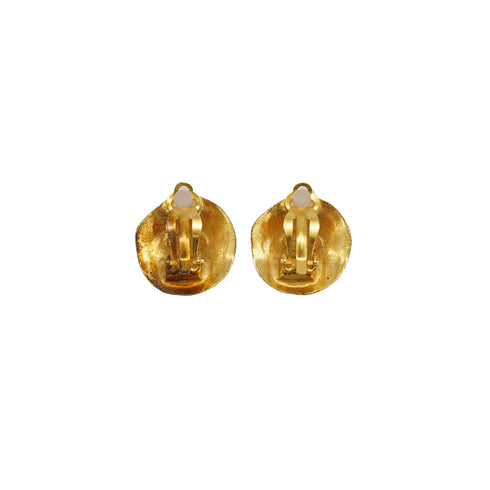 VINTAGE CHANEL EARRINGS COCOMARK GOLD ACCESSORY 95A 90337672
