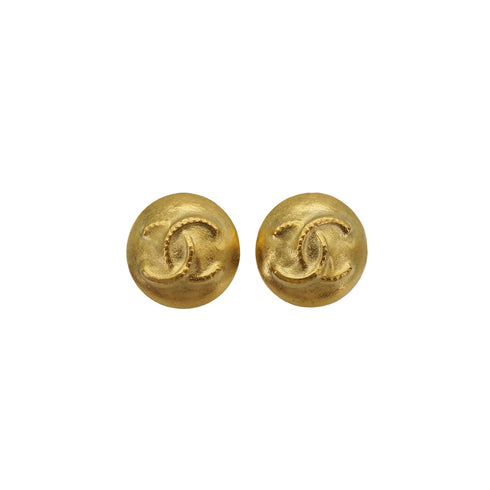 VINTAGE CHANEL EARRINGS COCOMARK GOLD ACCESSORY 95C 90326229