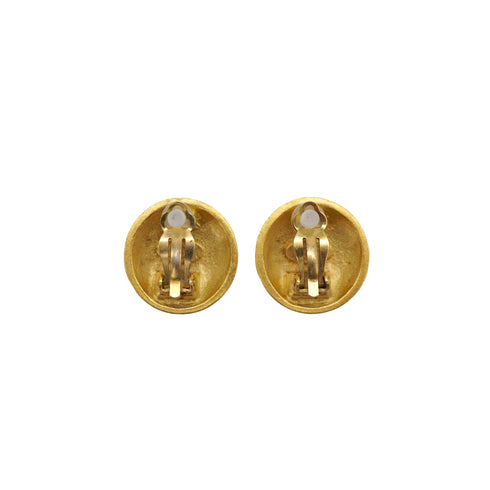 VINTAGE CHANEL EARRINGS COCOMARK GOLD ACCESSORY 95C 90326229
