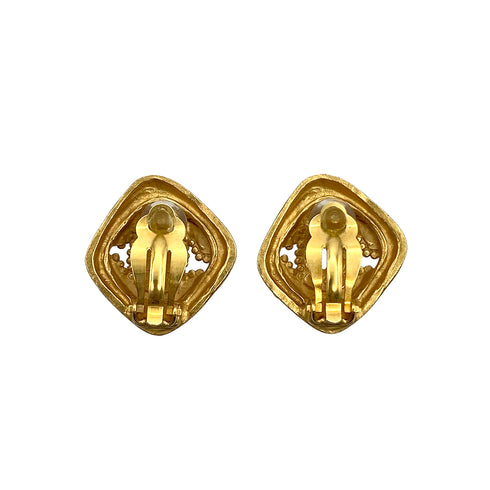 VINTAGE CHANEL EARRINGS COCOMARK GOLD ACCESSORY 96A 90328129