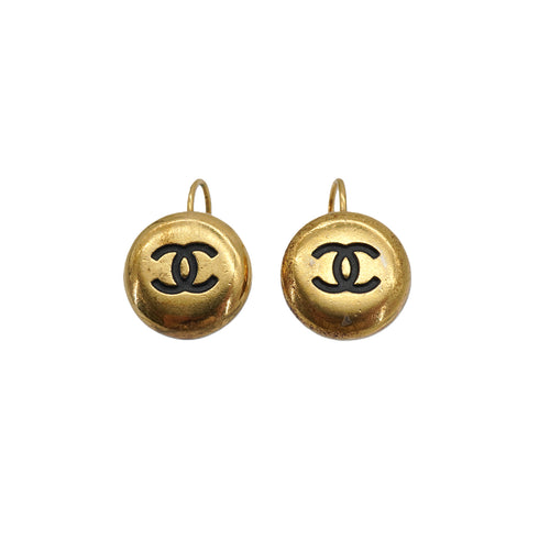 VINTAGE CHANEL EARRINGS COCOMARK GOLD ACCESSORY 96A 90335314
