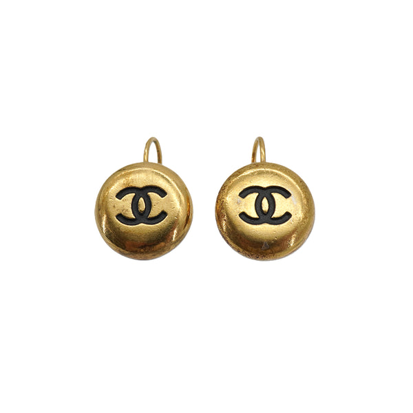 VINTAGE CHANEL EARRINGS COCOMARK GOLD ACCESSORY 96A 90335314