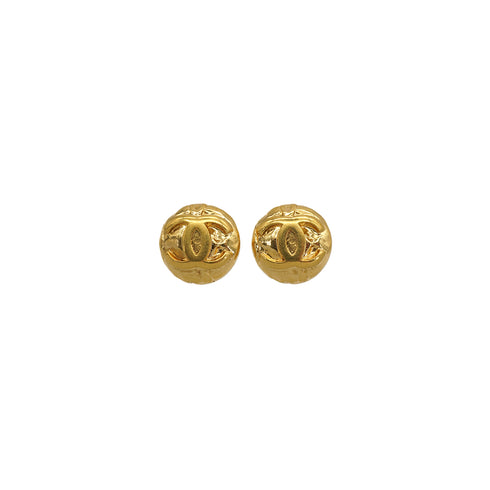 VINTAGE CHANEL EARRINGS COCOMARK GOLD ACCESSORY 96A 90337691