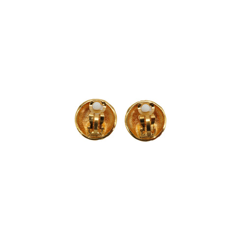 VINTAGE CHANEL EARRINGS COCOMARK GOLD ACCESSORY 96A 90337691