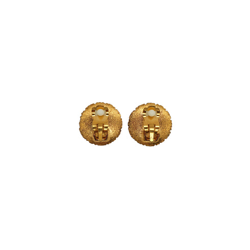 VINTAGE CHANEL EARRINGS COCOMARK GOLD ACCESSORY 96P 90337694