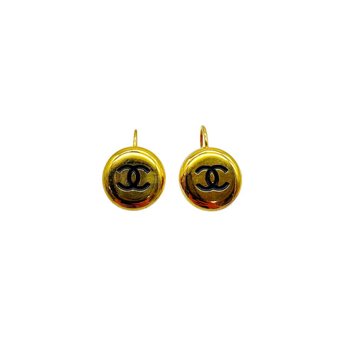 VINTAGE CHANEL EARRINGS COCOMARK GOLD ACCESSORY 97A 90328956