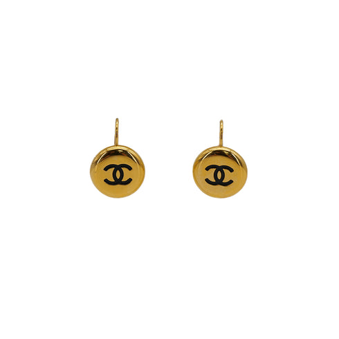 VINTAGE CHANEL EARRINGS COCOMARK GOLD ACCESSORY 98P 90314403