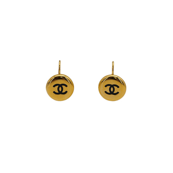 VINTAGE CHANEL EARRINGS COCOMARK GOLD ACCESSORY 98P 90314403