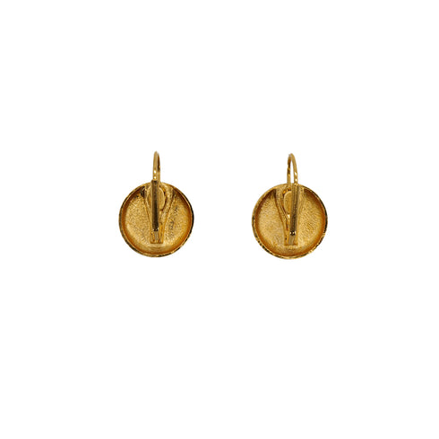 VINTAGE CHANEL EARRINGS COCOMARK GOLD ACCESSORY 98P 90314403