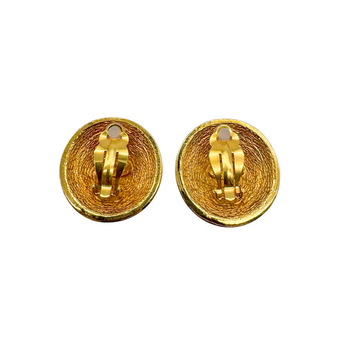 VINTAGE CHANEL EARRINGS COCOMARK GOLD ACCESSORY 90328947